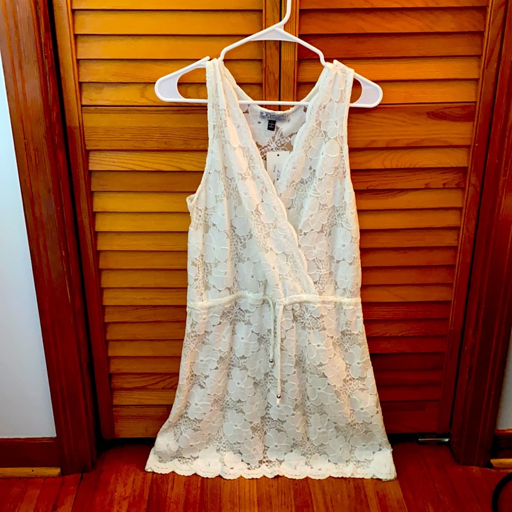 Beautiful lace white summer dress.